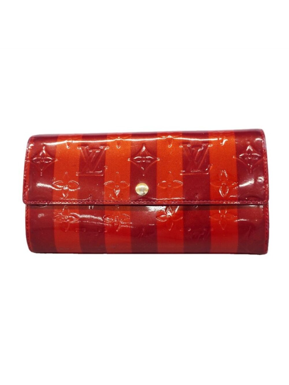 Louis Vuitton Wallet Vernis Rayures Portefeuille Sarah Pomme D'amour
